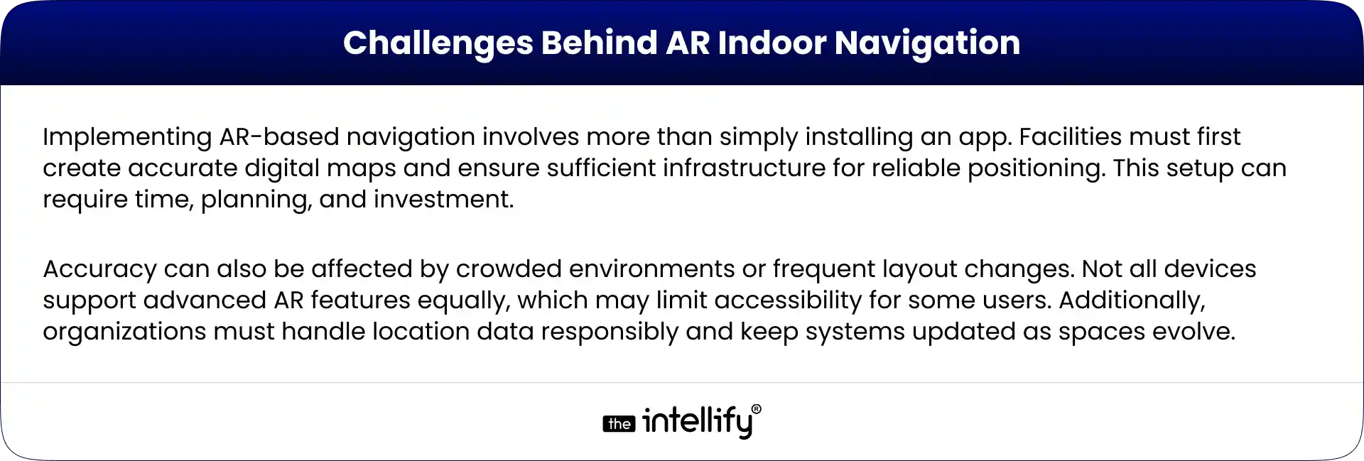 Challenges Behind AR Indoor Navigation