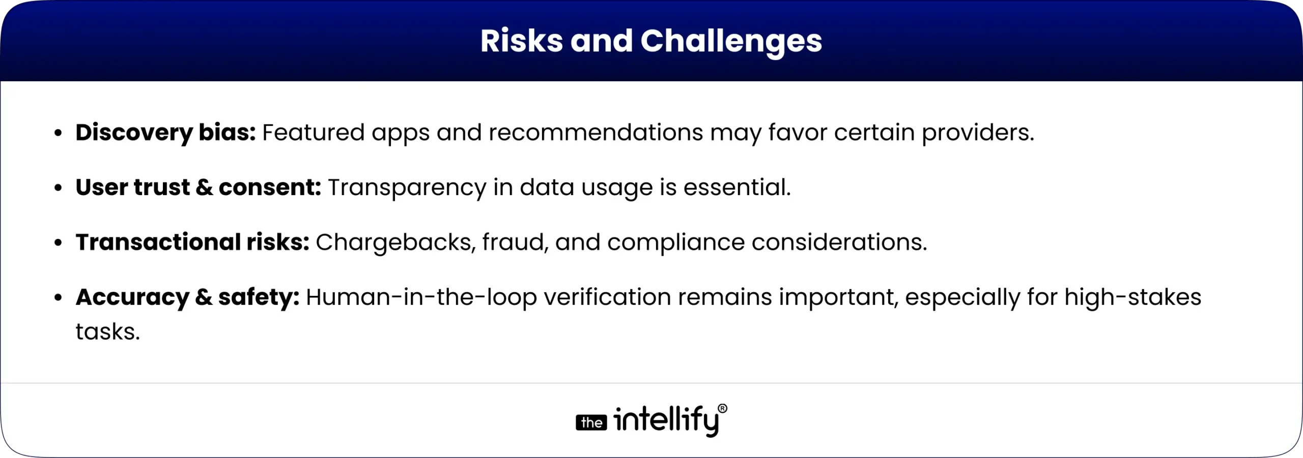 Risk and challenges