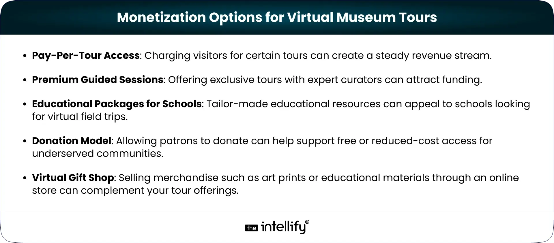 Monetization Options for Virtual Museum