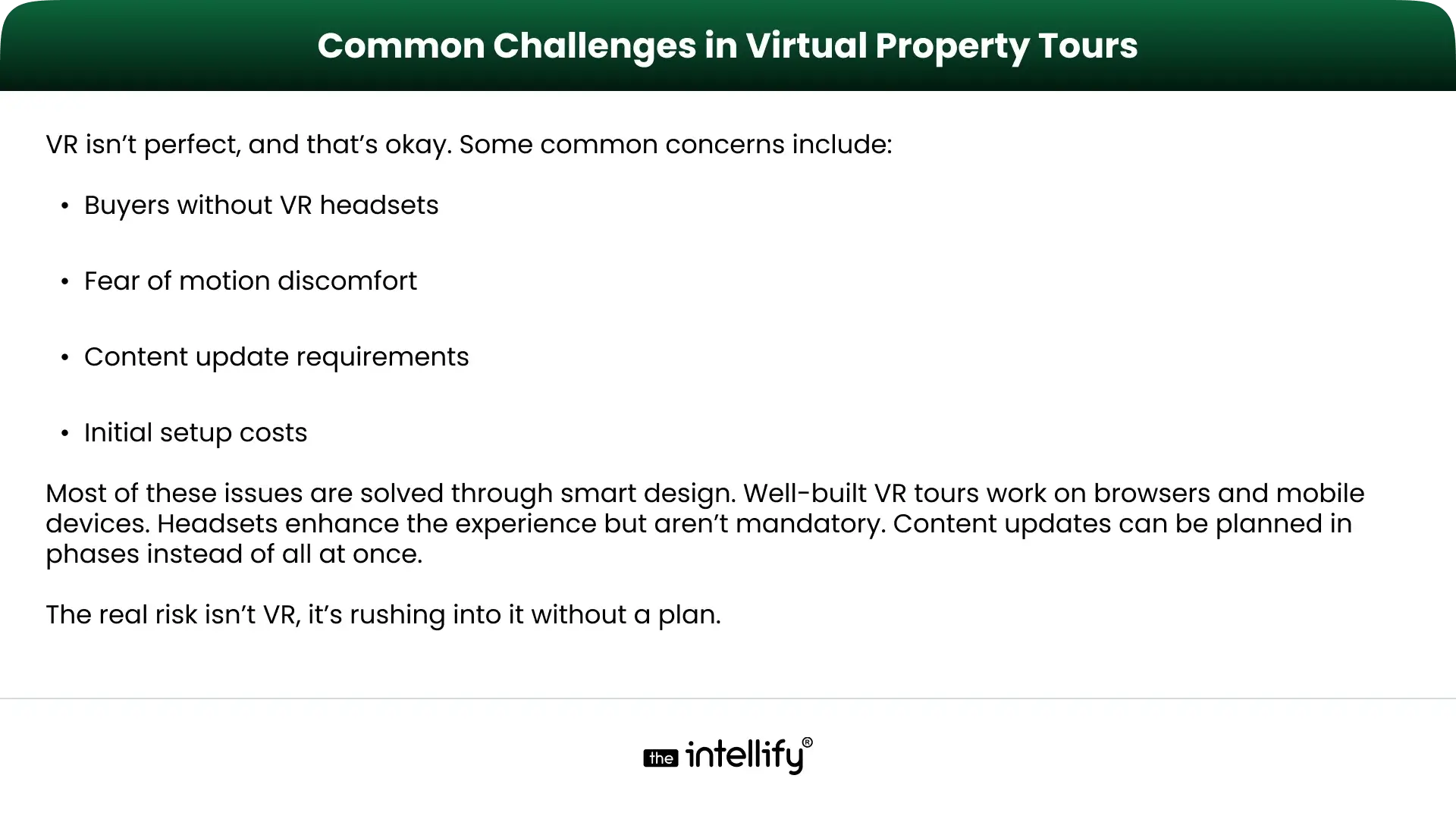 Challenges in Virtual Property Tours