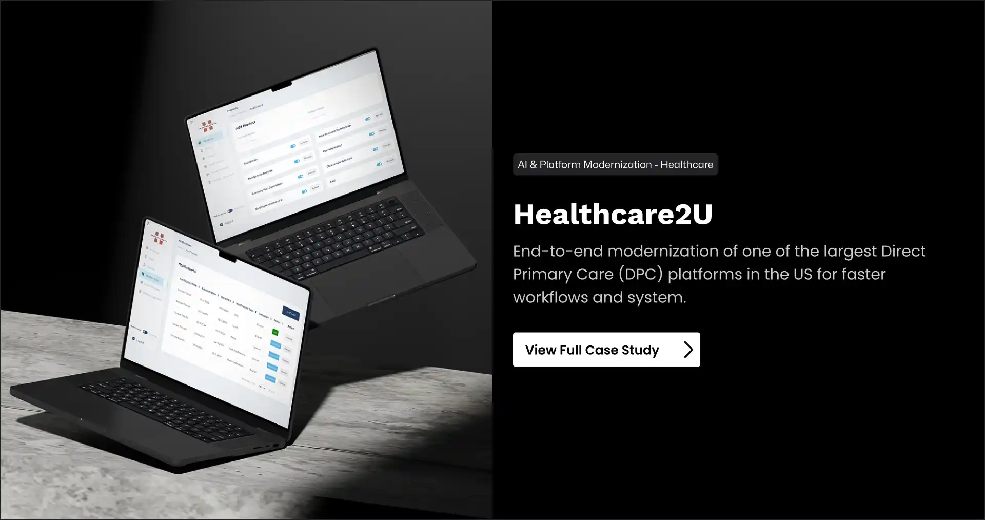 Healthcare2U Case Study Card